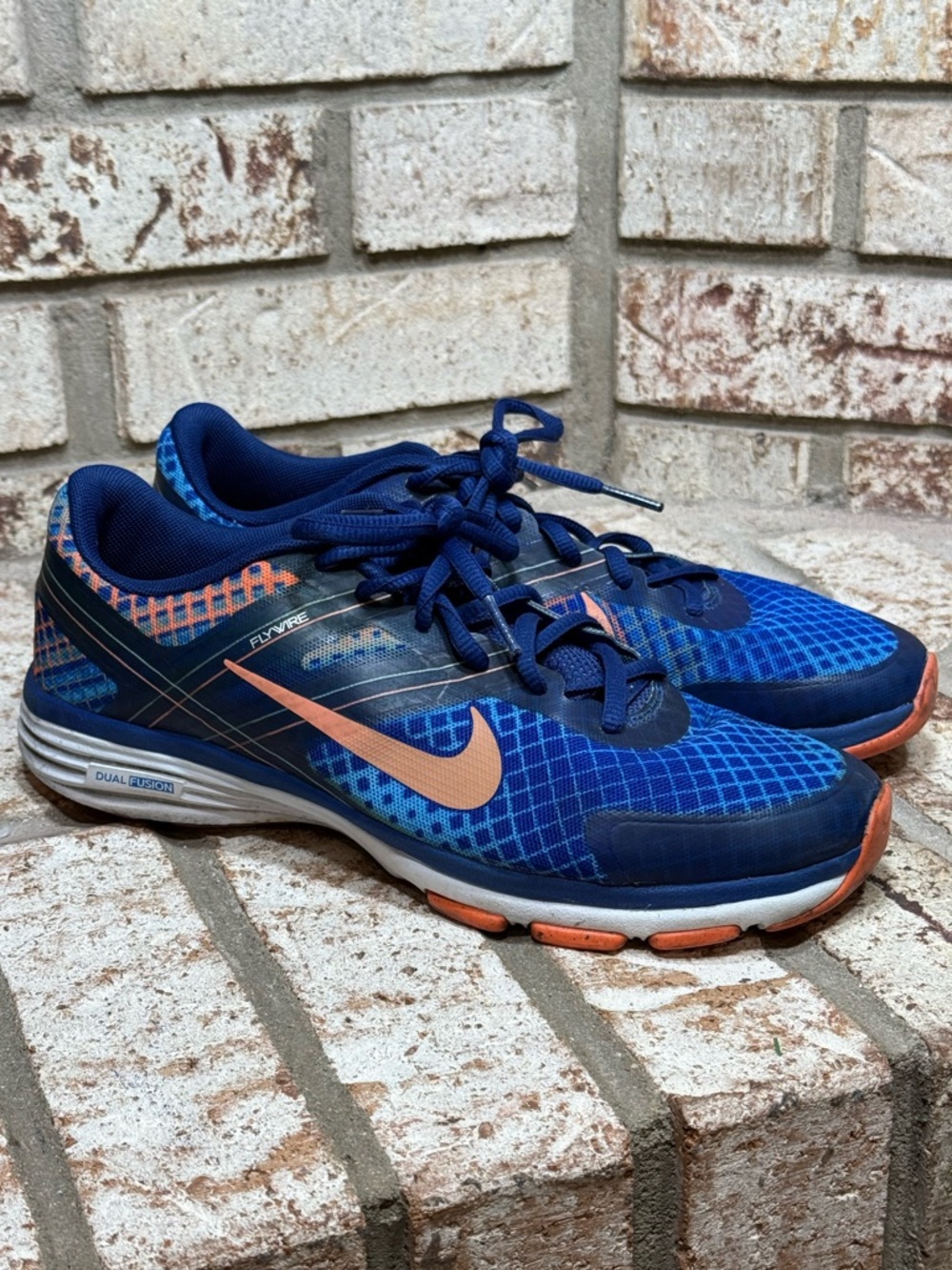 Nike Dual Fusion Run 3 Blue Orange Running Shoes Women’s 8.5